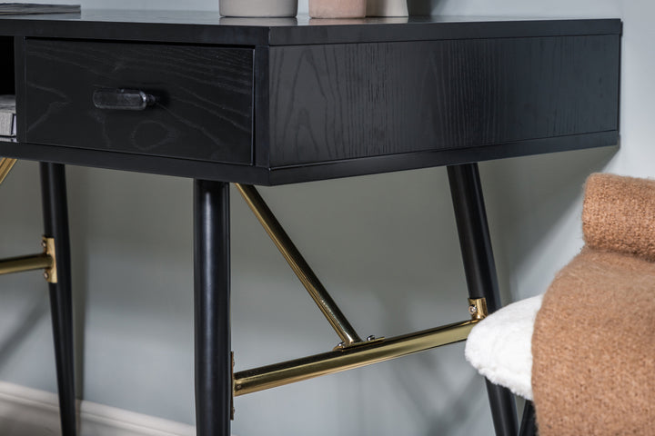 Gold Skrivbord Svart