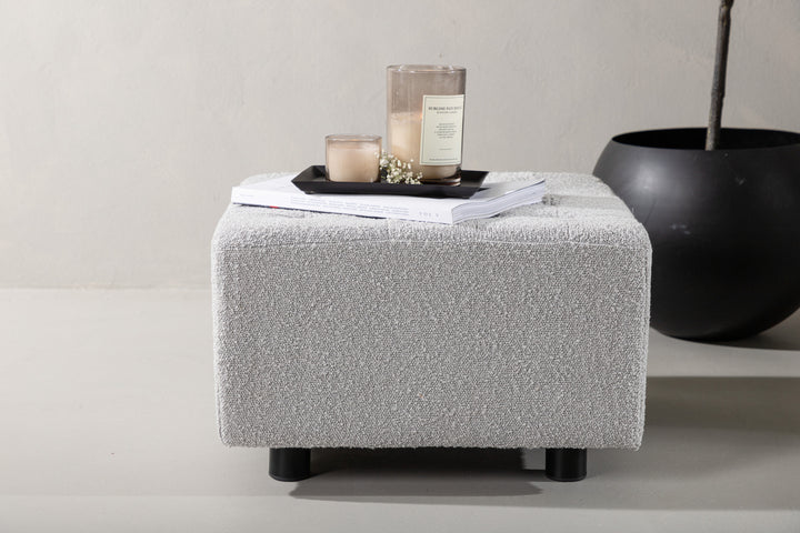 Bowie Sittpuff Ljusgrå