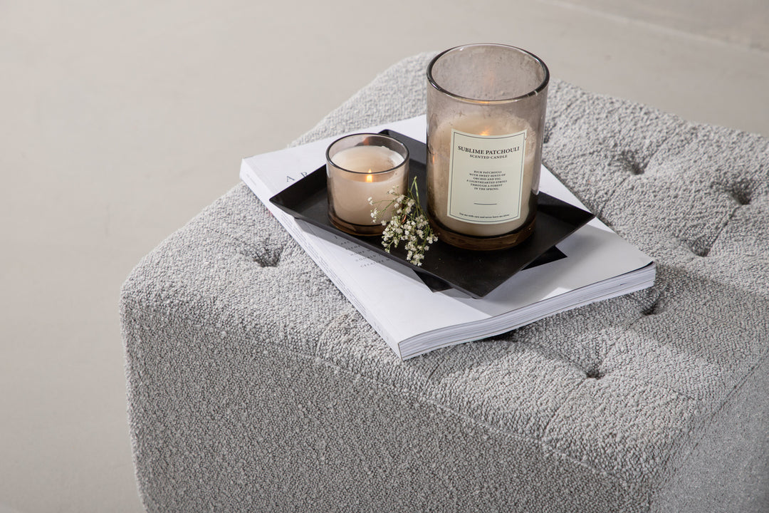 Bowie Sittpuff Ljusgrå