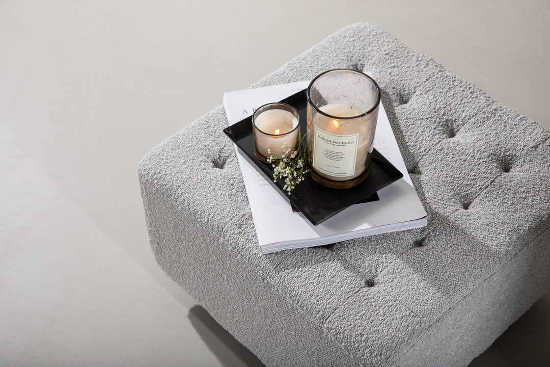 Bowie Sittpuff Ljusgrå