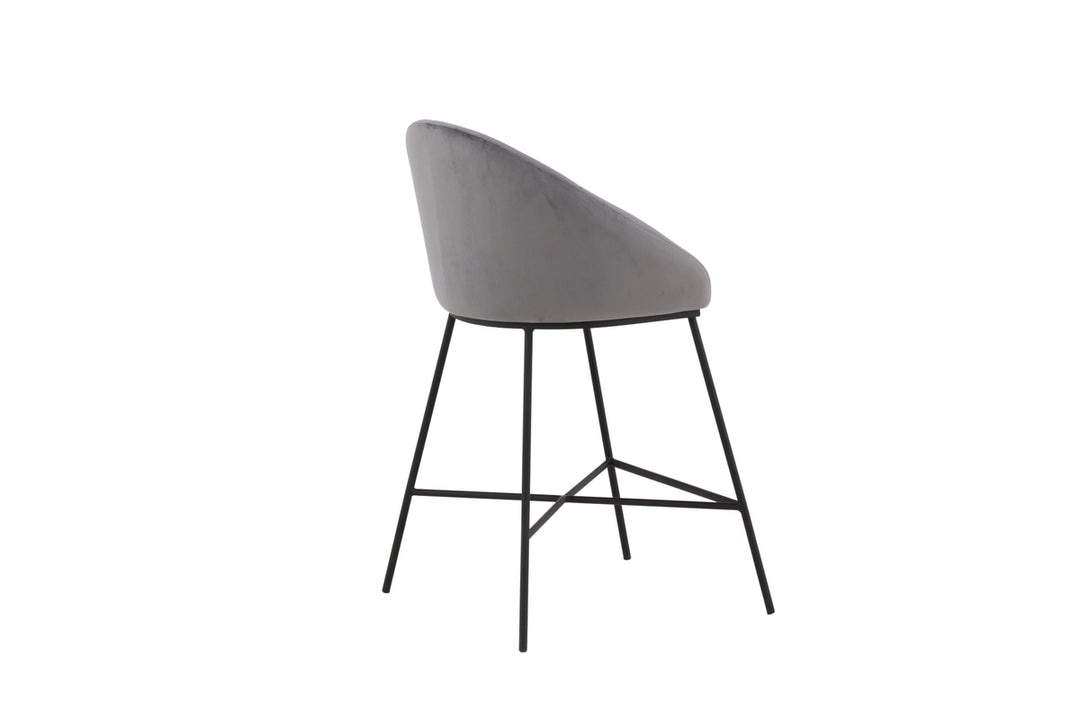 Velvet Barstol Mörkgrå