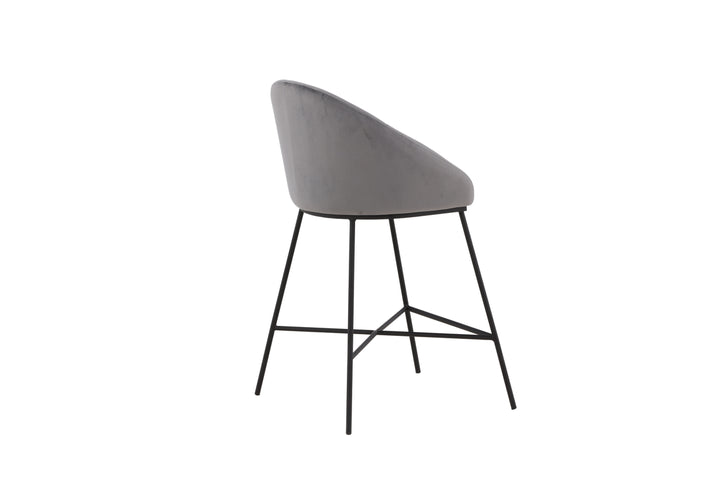 Velvet Barstol Mörkgrå