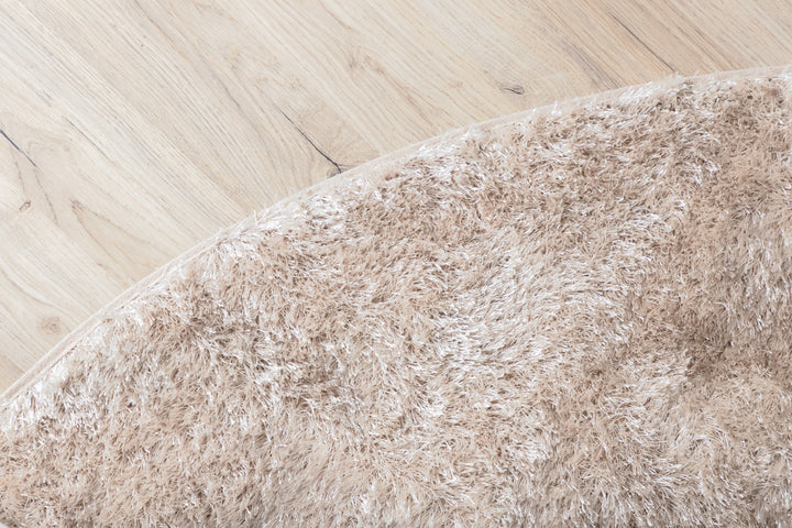 Mattis Rund Matta Beige