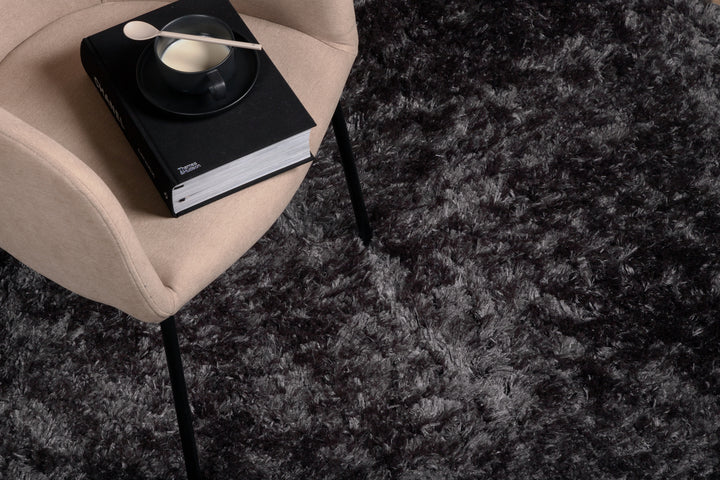 Natta Rund Matta Mörkgrå