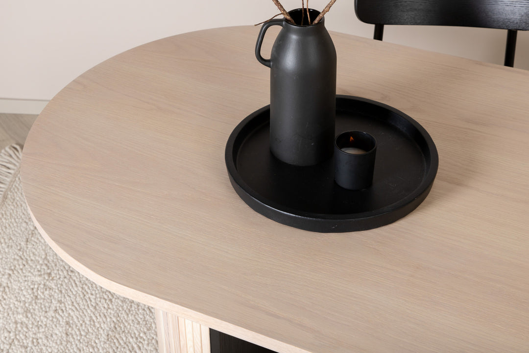 Bianca Ovalt Matbord Vitputsad