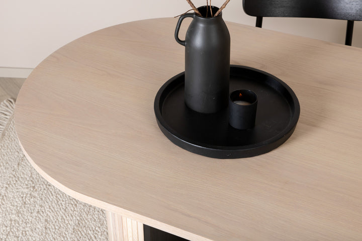 Bianca Ovalt Matbord Vitputsad