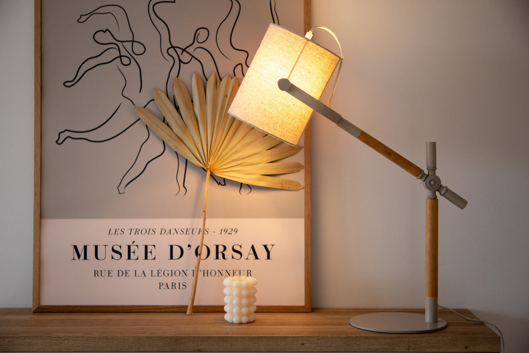 Dennis Bordslampa Beige