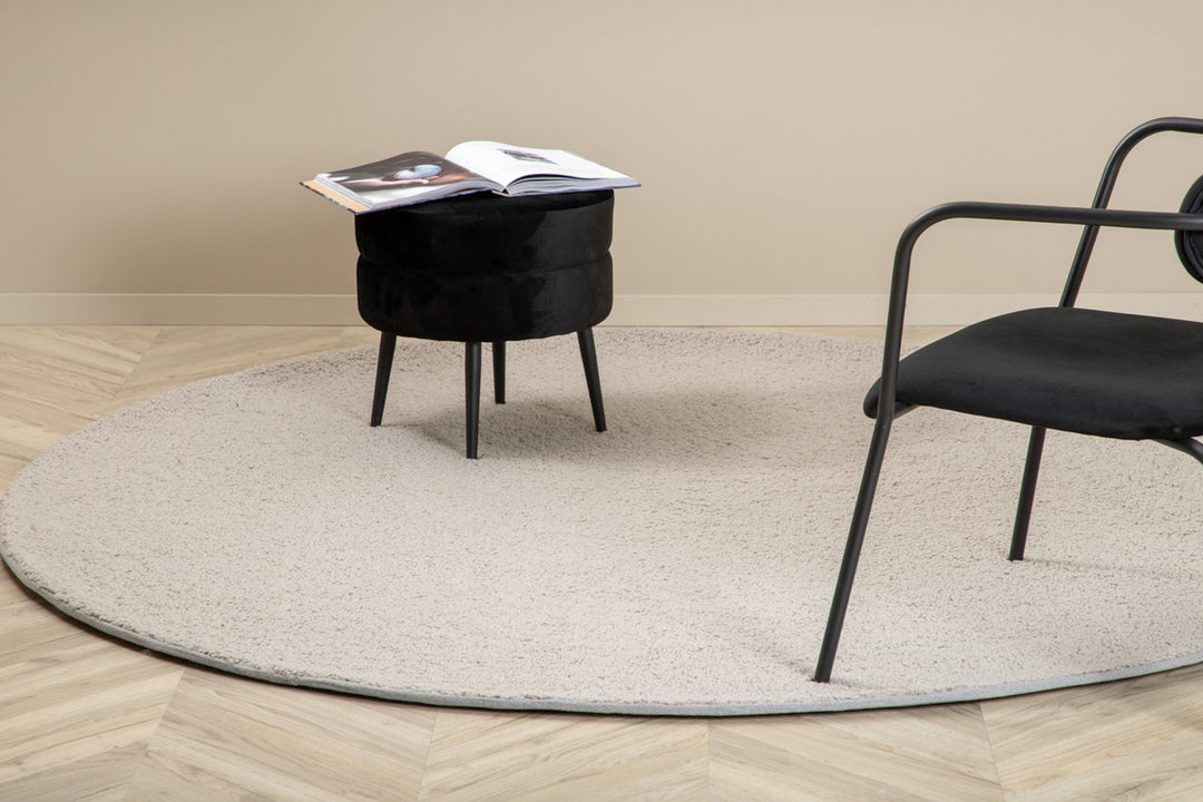 Teddy Rund Matta Grå