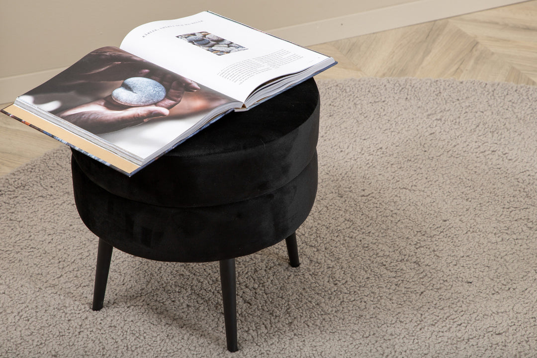 Teddy Rund Matta Grå