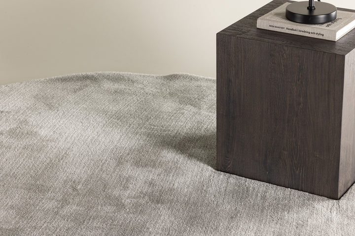 Blanca Rund Matta Ljusgrå