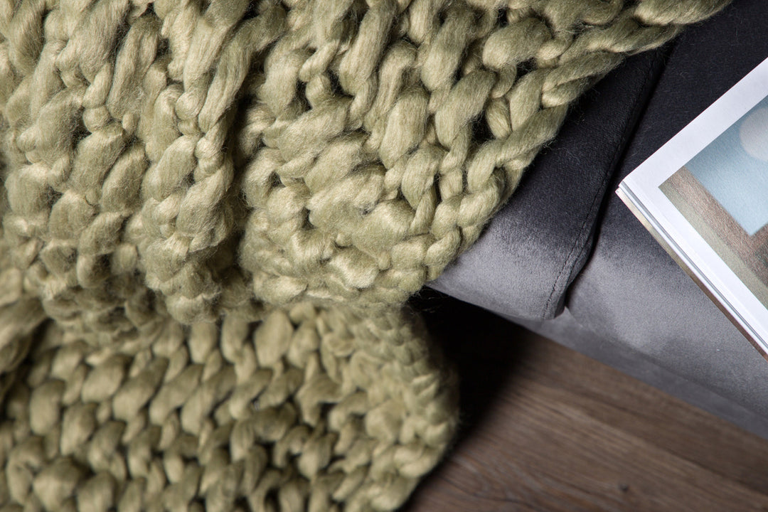 Kate Pläd Mossgrön