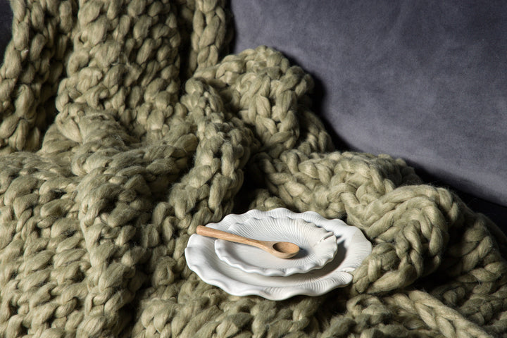 Kate Pläd Mossgrön