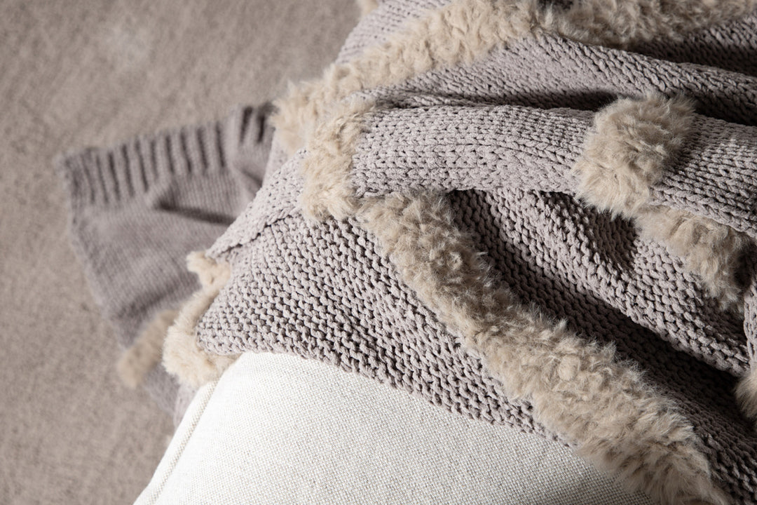 Katleen Pläd Ljusgrå