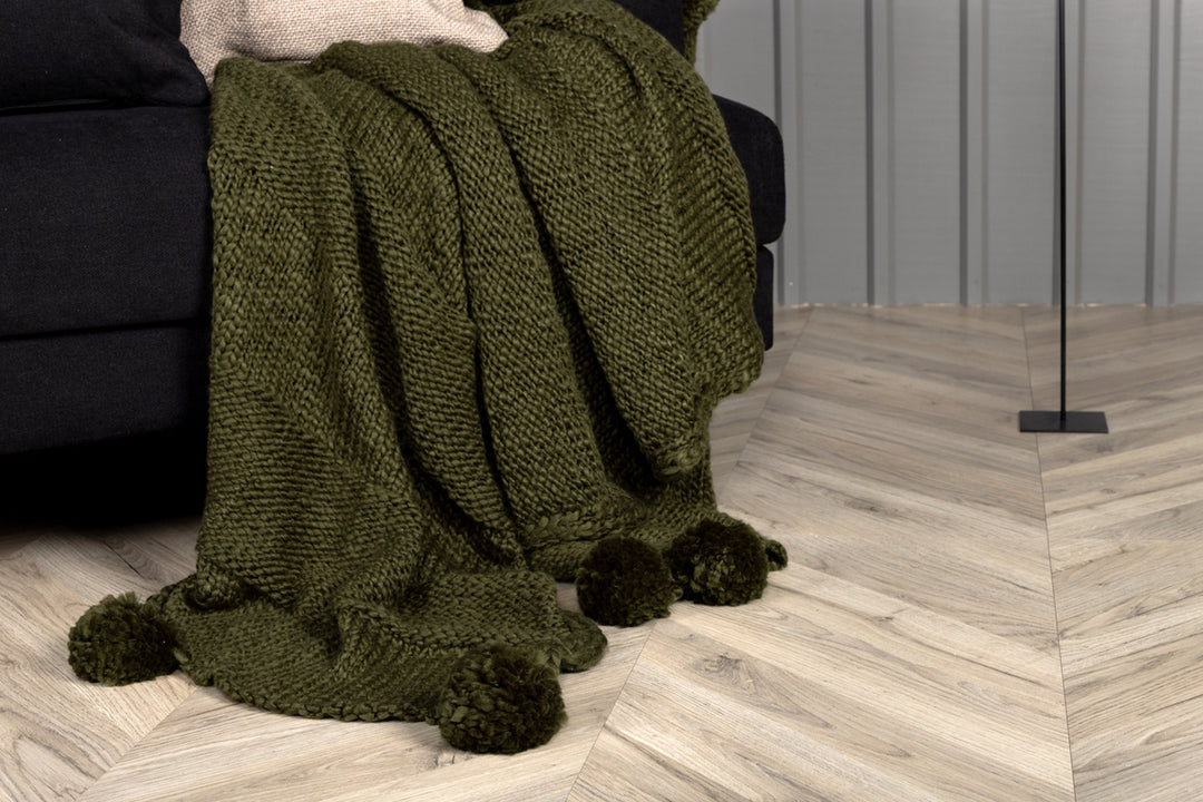 Anny Pläd Mossgrön