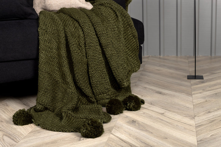 Anny Pläd Mossgrön