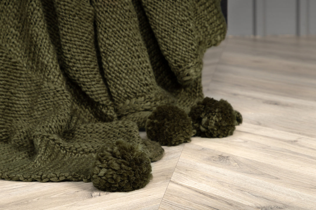 Anny Pläd Mossgrön