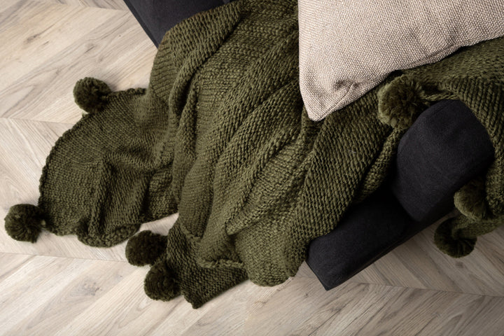 Anny Pläd Mossgrön