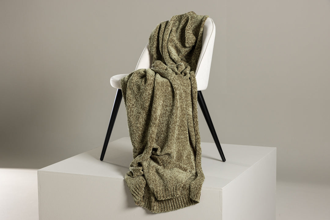 Ally Pläd Mossgrön