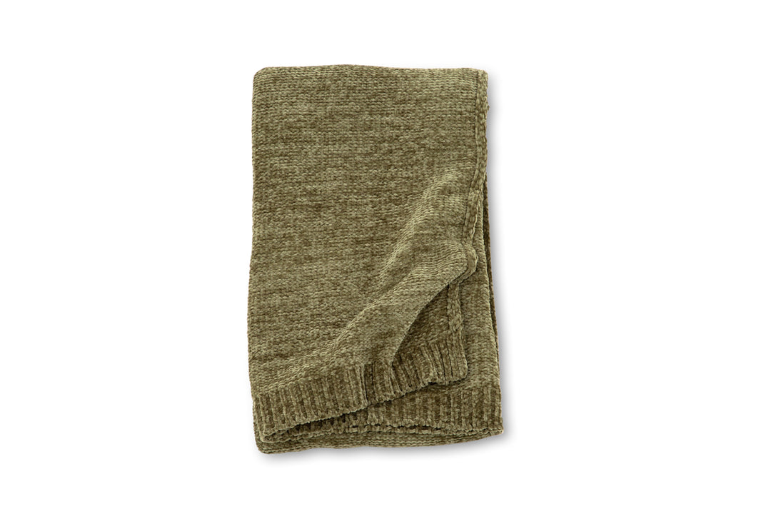 Ally Pläd Mossgrön
