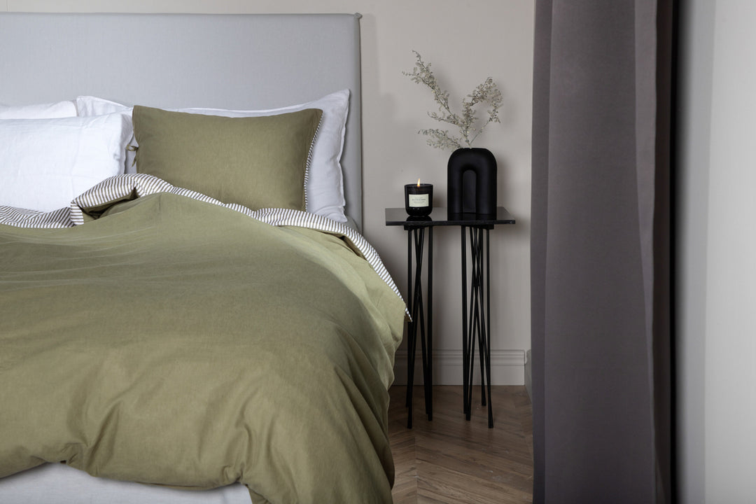 Jenna Påslakanset 200x150cm Mossgrön