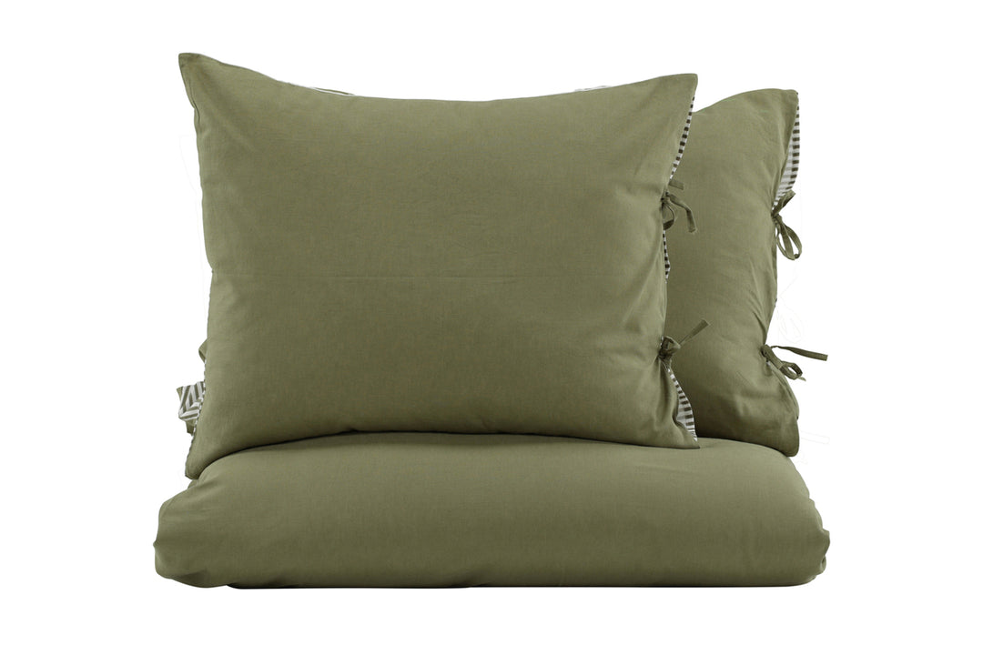 Jenna Påslakanset 220x240cm Mossgrön