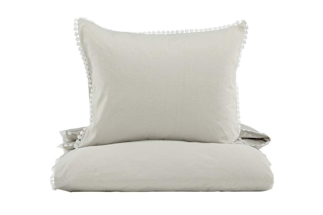 Livia Påslakanset 200x150cm Ljusgrå