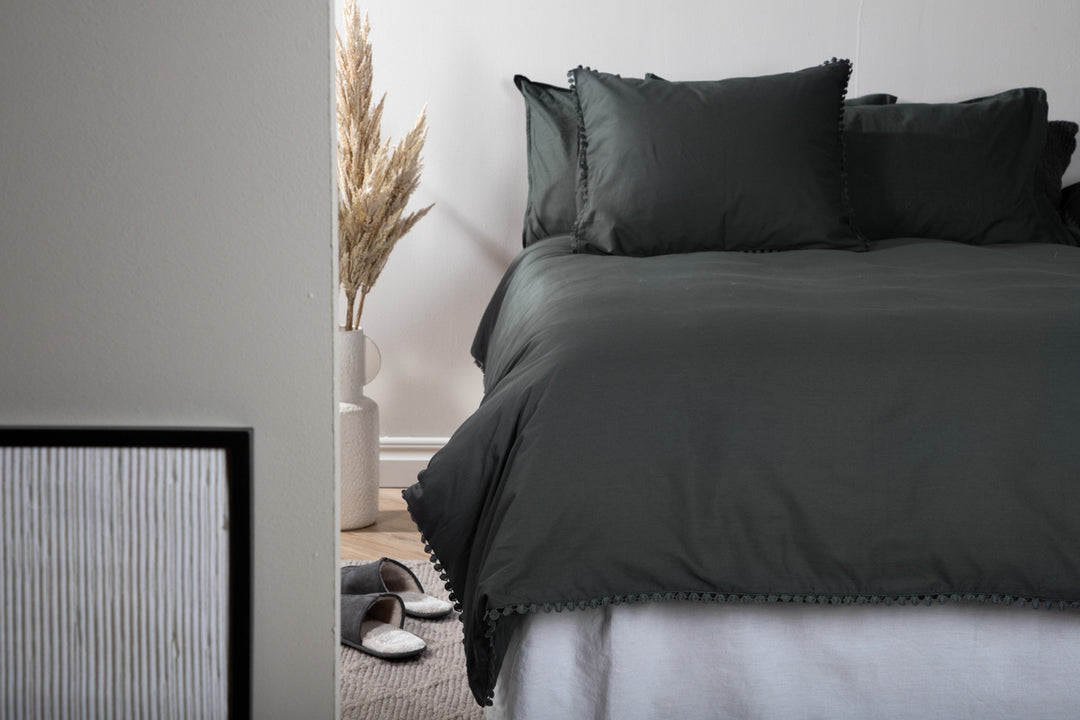 Livia Påslakanset 200x150cm Antracit