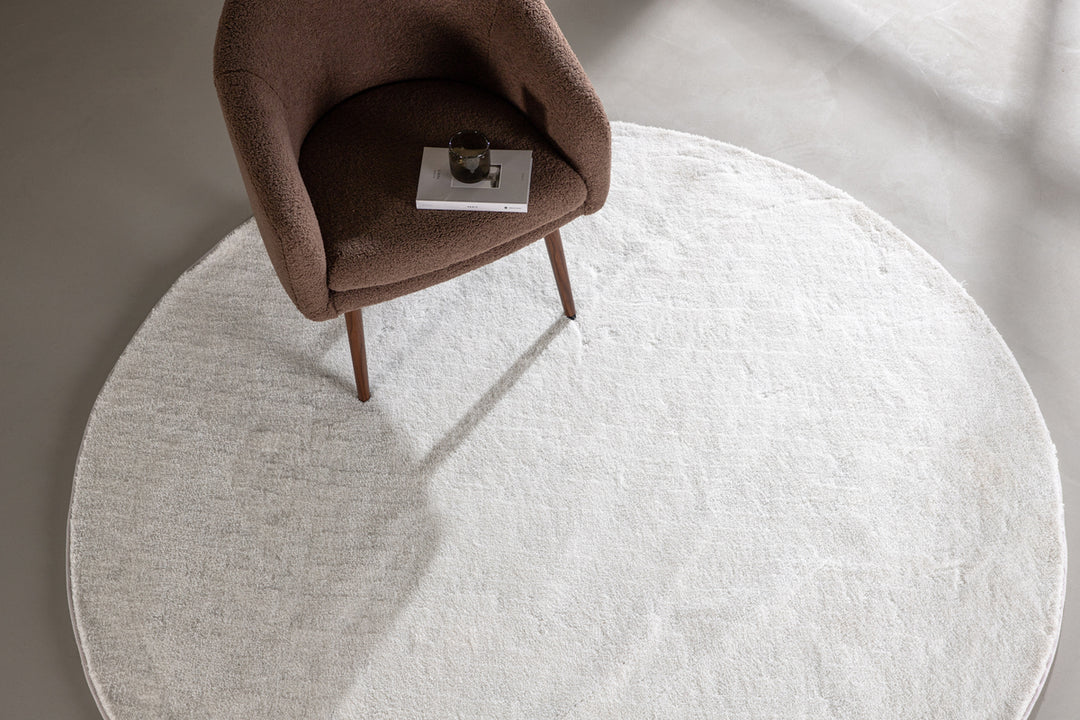 Undra Rund Matta Vit