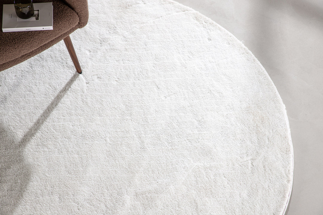 Undra Rund Matta Vit