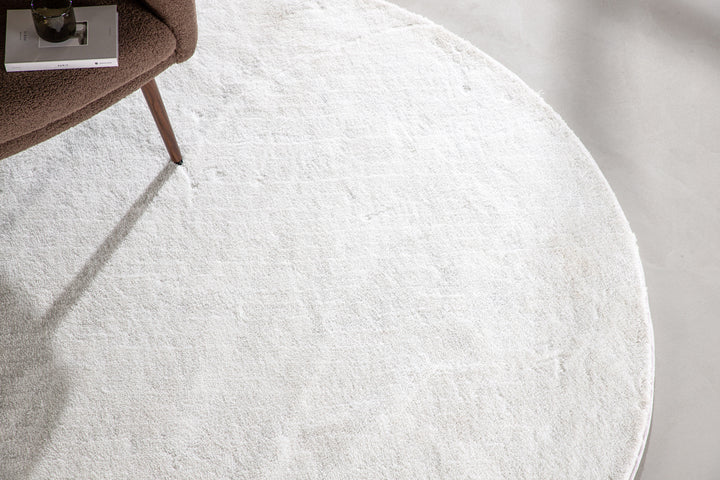 Undra Rund Matta Vit