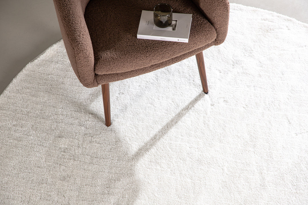 Undra Rund Matta Vit