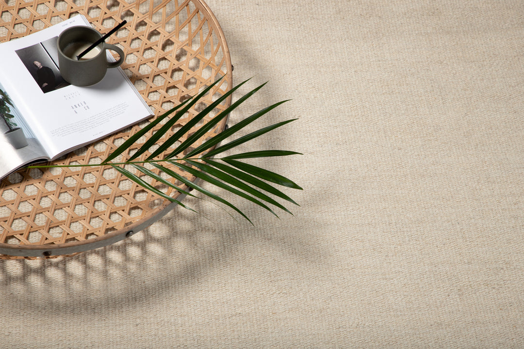 Jaipur Rund Matta Beige