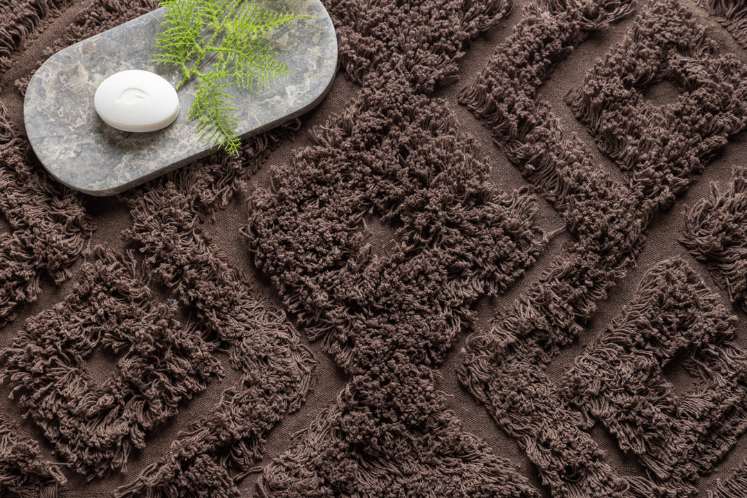 Hilma Badrumsmattor 80 x 50 Brun