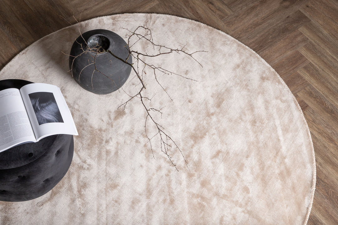 Indra Rund Matta Beige