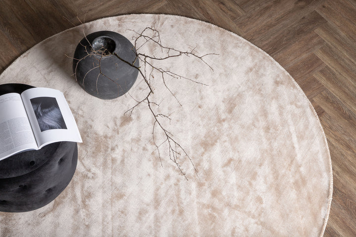 Indra Rund Matta Beige