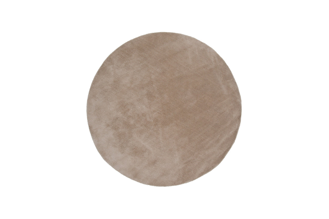 Undra Rund Matta Beige
