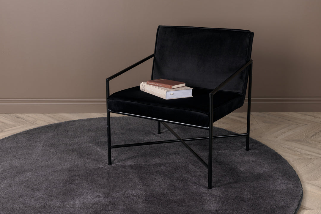 Undra Rund Matta Mörkgrå