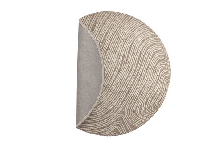 Melle Rund Matta Beige