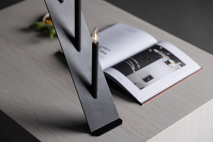 Åre Adventsljusstake Svart