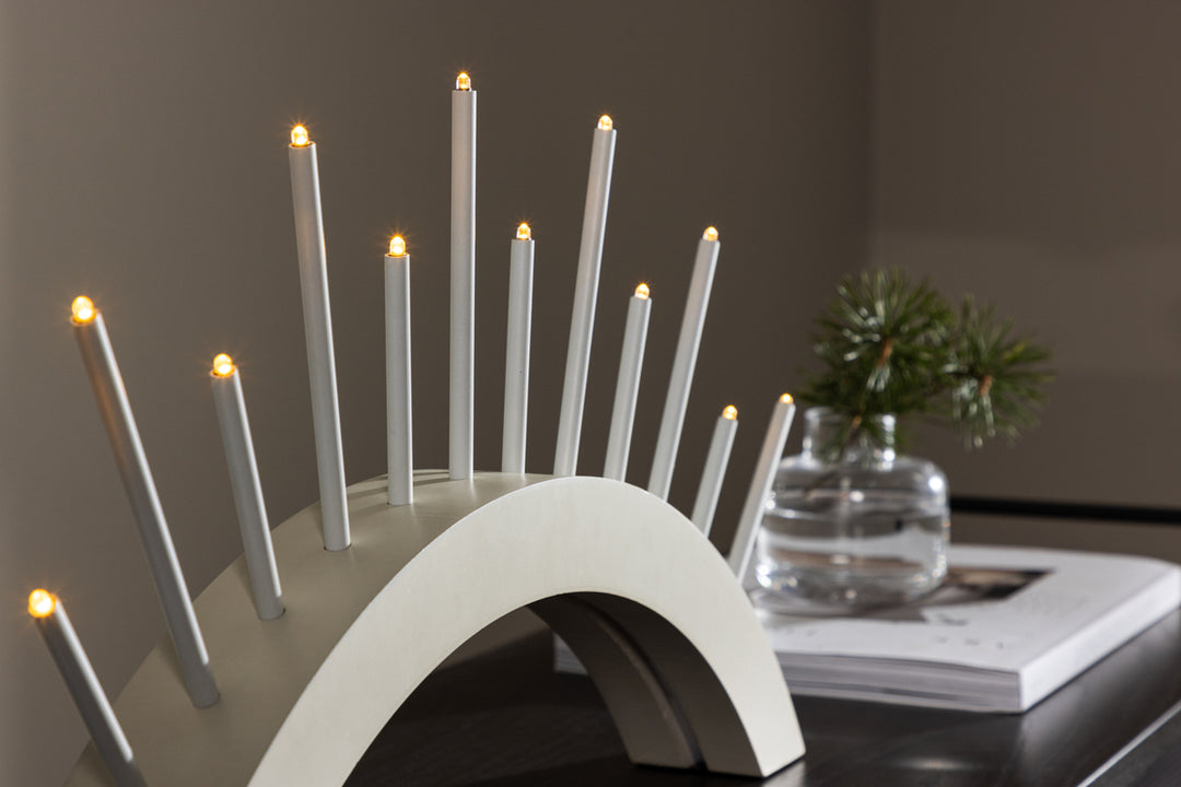 Björnrike Adventsljusstake Beige