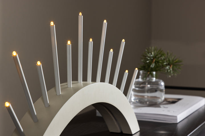 Björnrike Adventsljusstake Beige