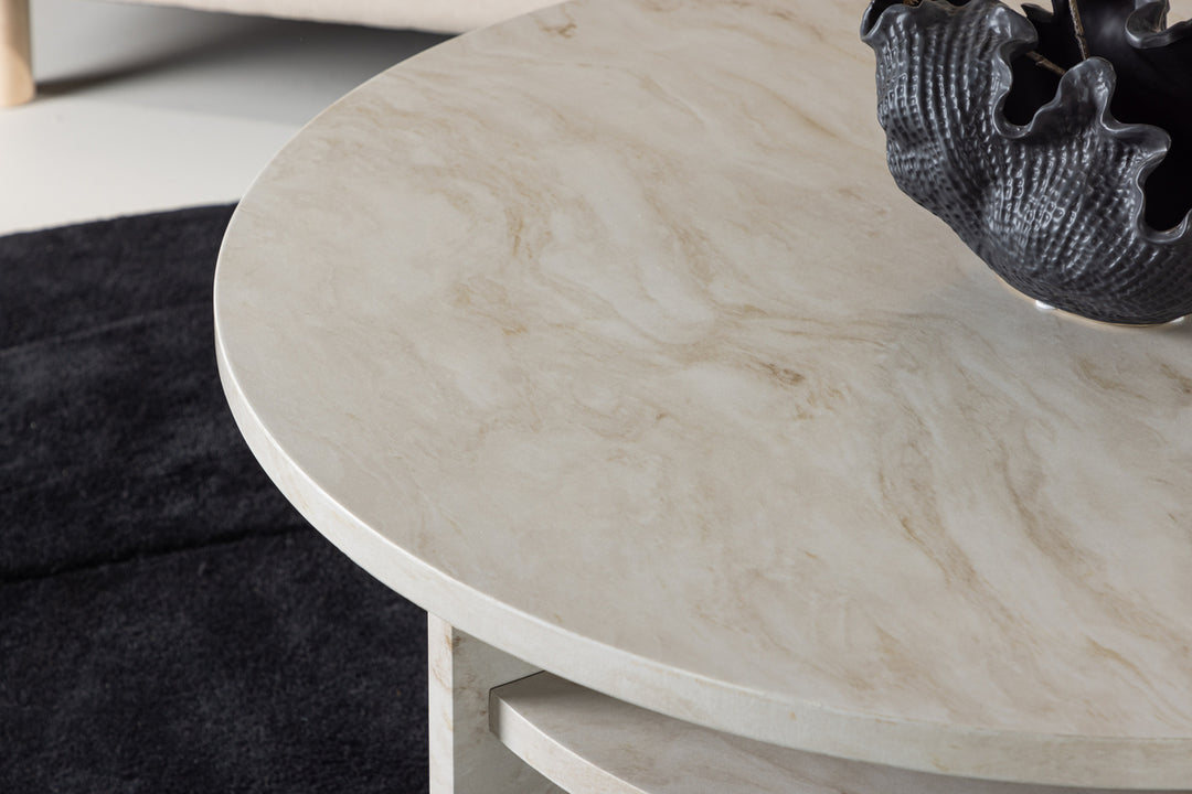 Ålesund Soffbord Ø85 Beige