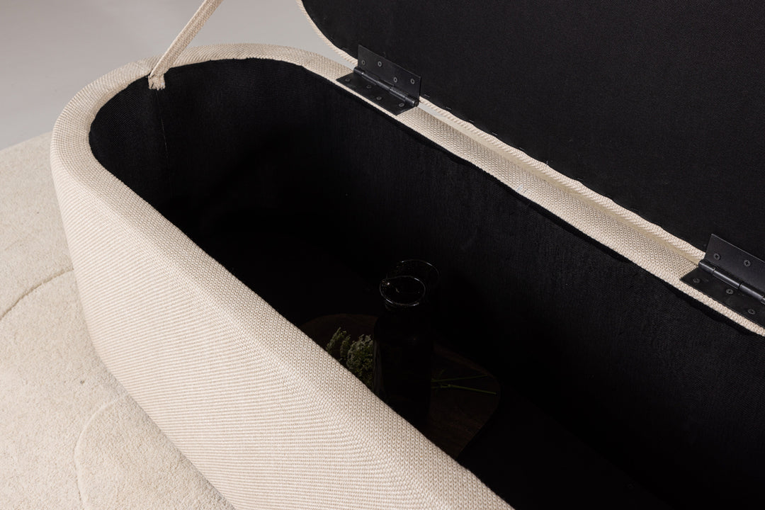 Potenza bänk med förvaring Off-white