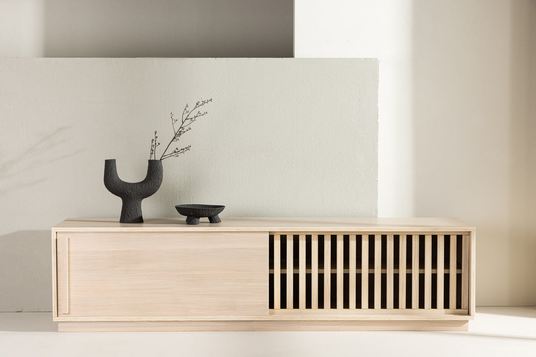 Lugo TV-bänk Vitputsad