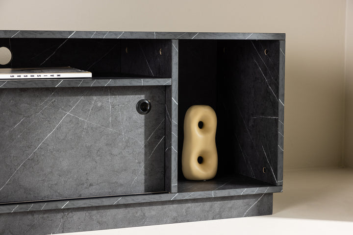 Girona TV-bänk Svart