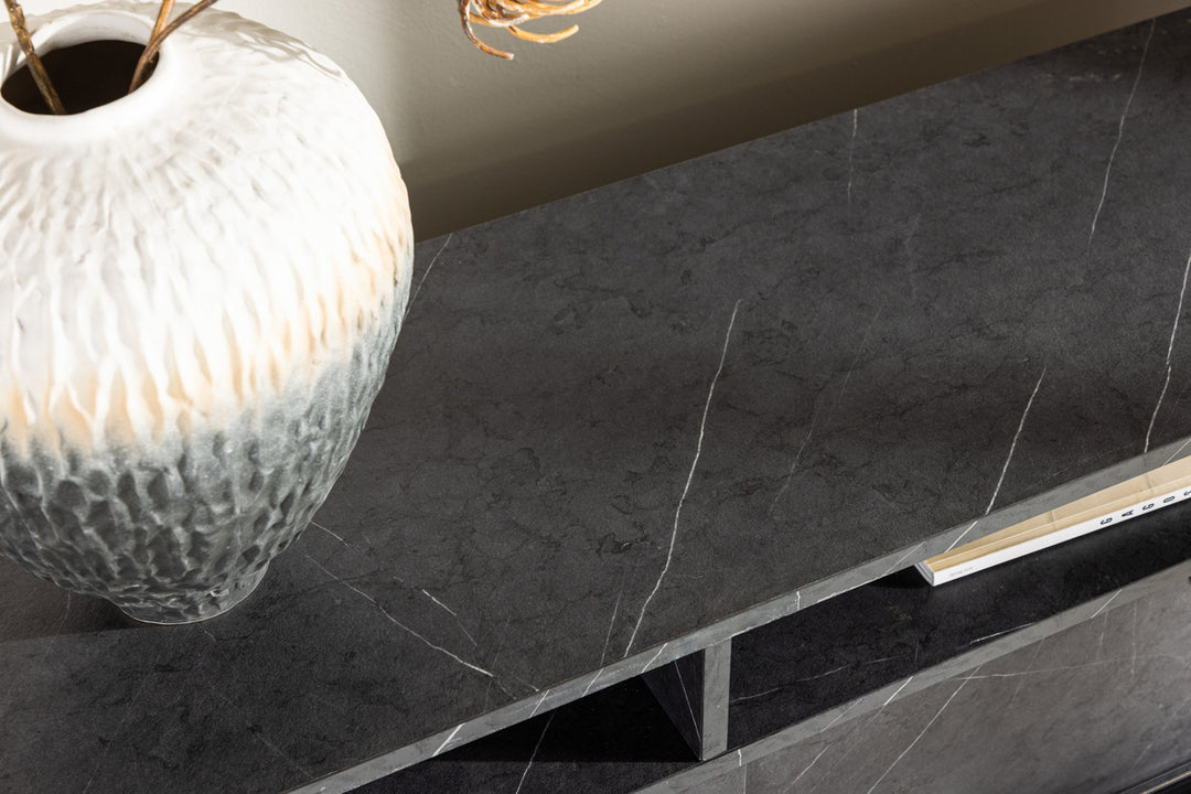 Girona TV-bänk Svart