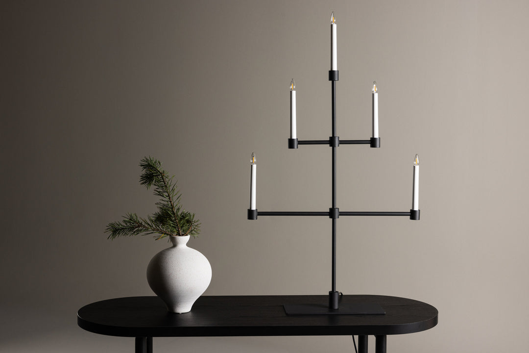 Avoriaz Adventsljusstake Svart