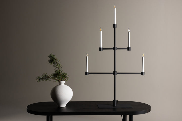 Avoriaz Adventsljusstake Svart