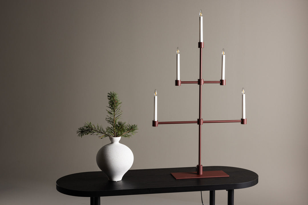 Avoriaz Adventsljusstake Röd