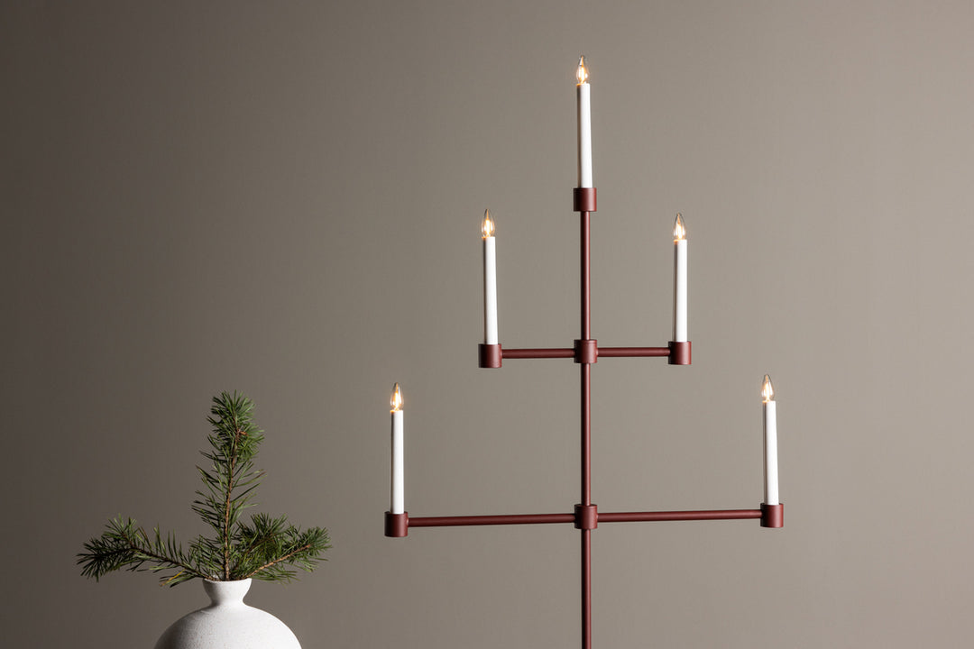 Avoriaz Adventsljusstake Röd